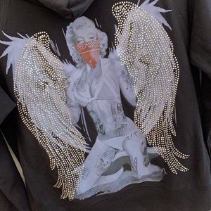Malanalove Co. Marilyn Monroe Bling Hoodie • Sz S